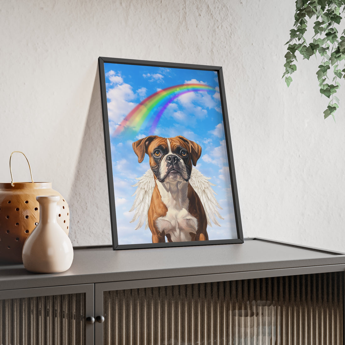 Custom Framed Portrait - Memorial Paws Style