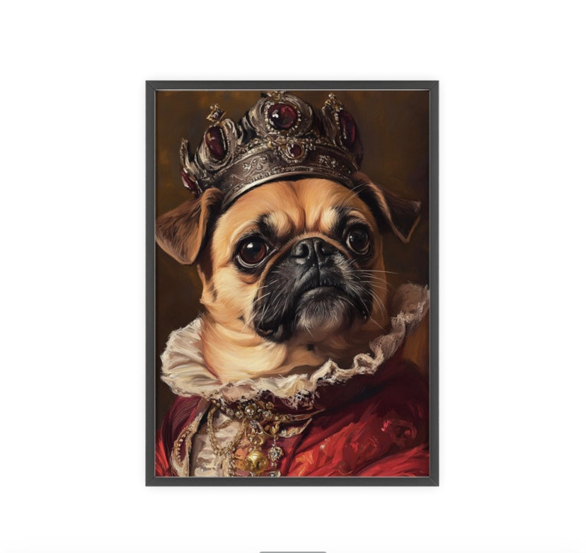 Custom Framed Portrait - Paw-some Icon style
